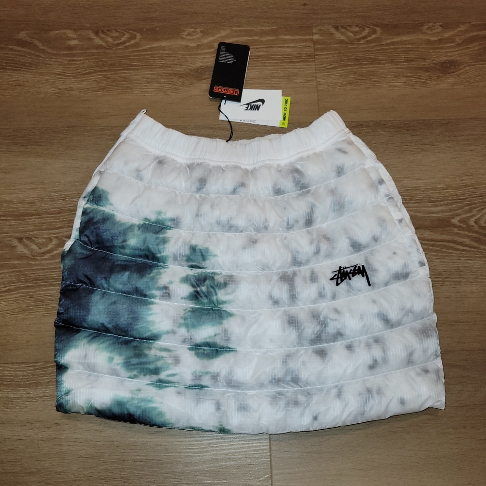 Nike x Stussy Insulated Skirt White/Gorge Green DC1088-100 Women's Size Small